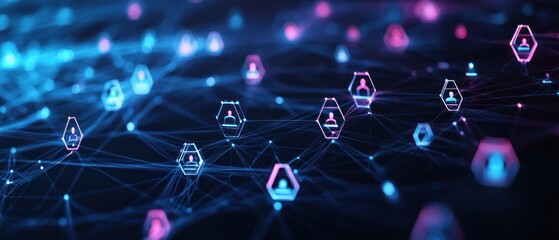 Global business network connecting people on world. abstract background