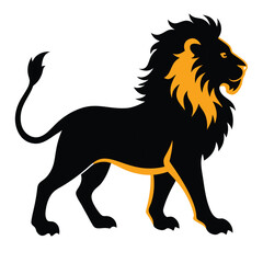 Lion silhouette victor art illustration eps