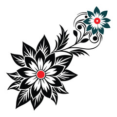  silhouette Floral flower victor art illustration file eps