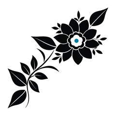  silhouette Floral flower victor art illustration file