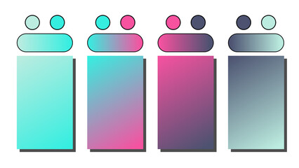 Abstract green gradient background color palette. Abstract illustration with gradient blur design. Blurred colored abstract background. Colorful gradient. Vector illustration