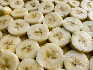 Banana slices background layout texture