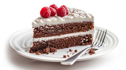 Slice of cake with berries &ndash; perfect for dessert lovers and special celebrations