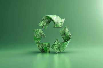 ai generative rusty green recycling symbol