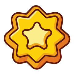 Cookie cutter vector icon, illustration on white background.