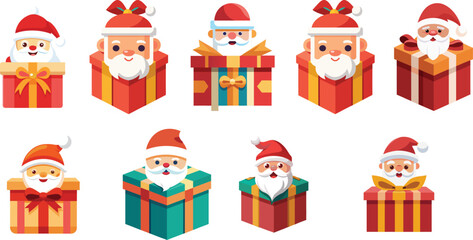 set of christmas icons