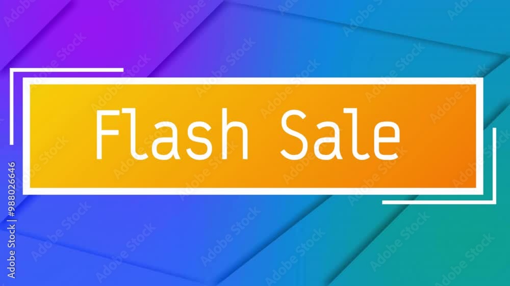 Aufkleber animation of flash sale text over vibrant pattern background