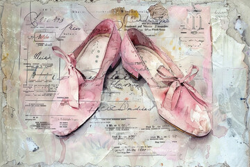 Vintage ballet pointe shoes – perfect for dance, elegance, and classical themes