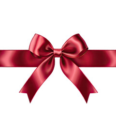 Fototapeta premium Red Satin Ribbon and Bow Vector Illustration for Elegant Designs