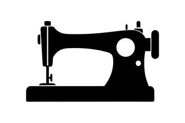 sewing machine vector icon,Silhouette sewing machine black color 