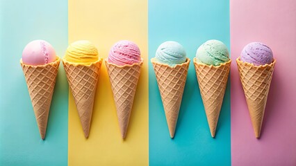 Vibrant and Pastel Ice Cream Colors Palette for Sweet and Playful Backgrounds