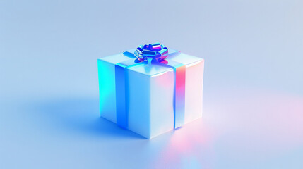 Obraz premium Bright colorful gift – perfect for festive occasions and gift-giving