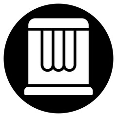 pasta machine glyph icon