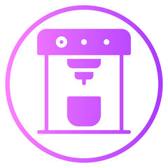 coffee machine gradient icon