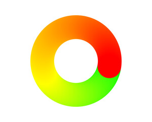 Collection Loading bar status icon. Vector illustration. Set of vector loaded rainbow icons. Download progress. Donload or Upload.