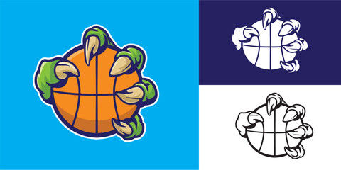 claw basketball good for logo, sticker, element design, team, etc