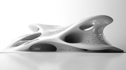 Obraz premium Architect working on experimental architecture, exploring unconventional materials, forms, and concepts to create groundbreaking and futuristic designs.