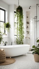 style decorations beautiful floor plants bathroom scandinavian  architect minimal natural rendering wooden grey minimalistic closeup decoration render beautiful elegant minimalist wood indoor light