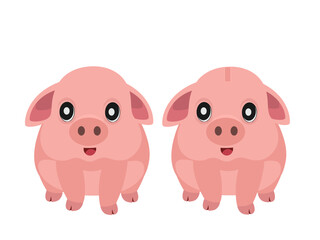 Piggy bank on a white background.