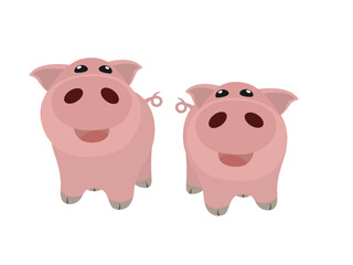 Piggy bank on a white background.