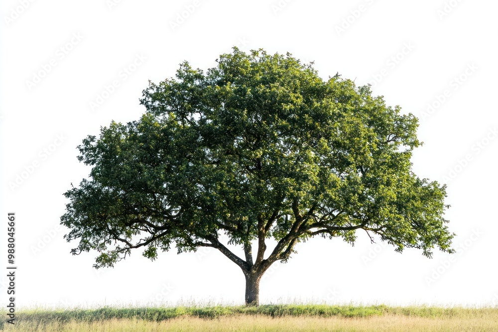 Aufkleber tree background with subtle details on solid white background, single object