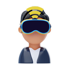3D Virtual Reality Adventure Technology. 3D Icon