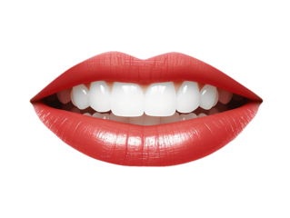 smiling mouth with lips