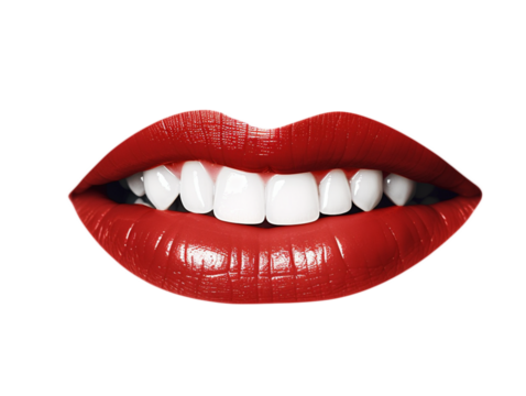 smiling mouth with lips