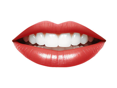 smiling mouth with lips