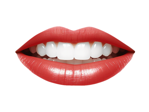 smiling mouth with lips