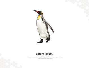 Penguin  vector art for wall decoration landscape