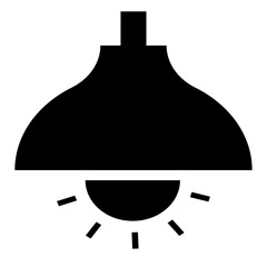 照明のアイコン 黒