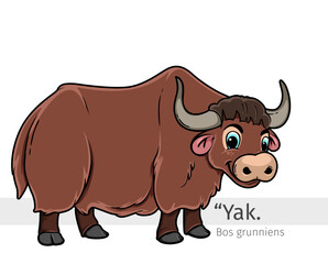 Yak Cartoon illustration