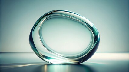 Abstract glass shape on light background, render, glass, shape, abstract, background, light,render, design,modern