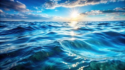 Obraz premium High resolution close-up of sea water textures, ocean, sea, water, waves, ripples, surface, liquid, aqua, marine