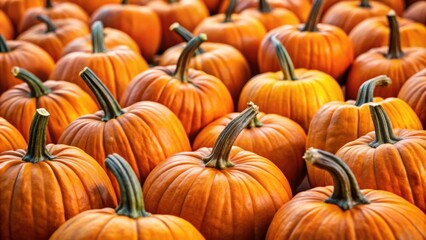 Obraz premium Close up of a group of pumpkins, pumpkins, autumn, harvest, gourd, orange, fall, festive, seasonal, agriculture