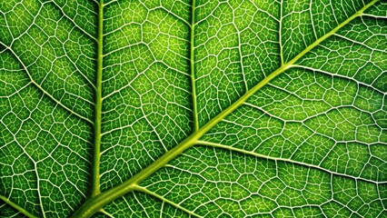 Obraz premium Close up of fresh green leaf with defined veins , nature, ecology, plant, macro, texture, vibrant, foliage, environment, close-up