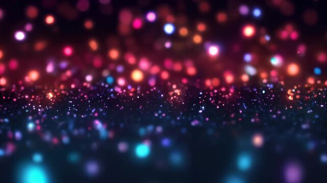 Abstract multicolored background consisting of glowing dots
