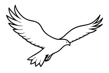 eagle silhouette of a flying bird icon style white background