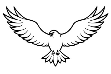 eagle silhouette of a flying bird icon style white background