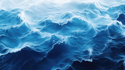 Fototapeta premium Dynamic blue sea water abstract gradient background with flowing wave patterns, perfect for adding a fresh, vibrant touch to eco-friendly projects