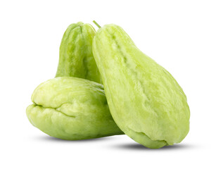 fresh Chayote vegetable isolated on transparent png