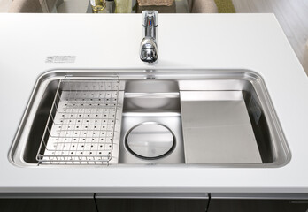 キッチンワイドシンク、オプショントレイ付き