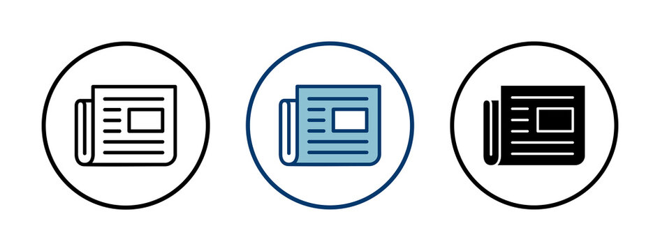 Newspaper icon vector isolated on white background. news paper icon vector