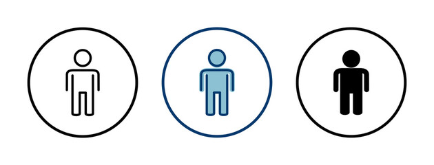 Man icon vector isolated on white background. male icon vector. human symbol