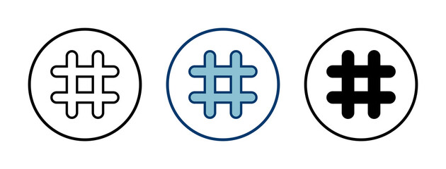Hashtag icon vector isolated on white background. hashtag vector icon
