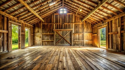Rustic barn with wooden walls and floor, wooden, rustic, barn, country, vintage, architecture, farm, structure, weathered