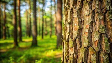Obraz premium Close up shot of a tree trunk with textured bark in a forest setting, tree, trunk, bark, close up, textured, nature