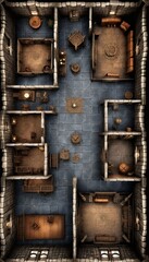 map versions board two rooms view perpendicular 3d dragons lot rendering grid game dungeon dungeons topview map game constructor part composite element isolated for construction detail diagram and