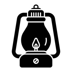 Lantern icon. lantern, flame, oil lamp, fire lamp, lamp, light, candle, traditional, halloween, autumn. Vector icon illustration